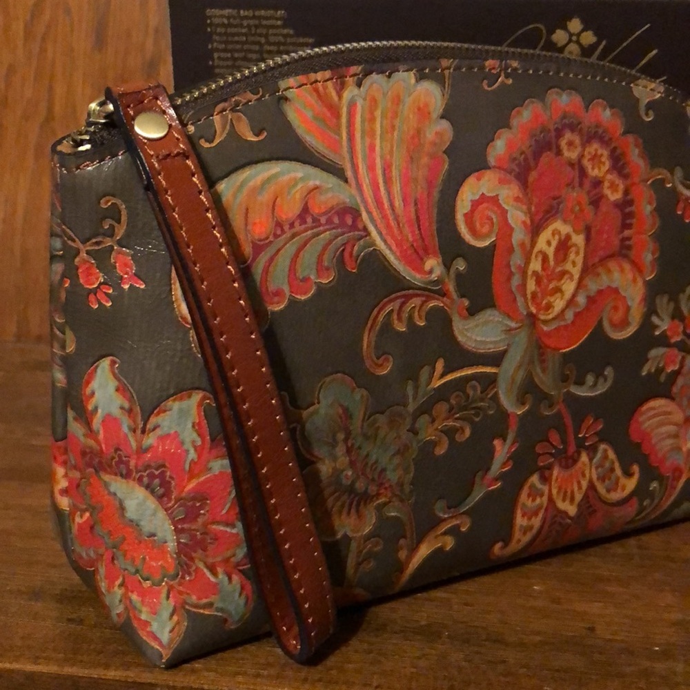 NIB-Patricia Nash-Italian Floral Paisley-Aritzo-Cosmetic Case/WristletClutch-$89 - Picture 5 of 12